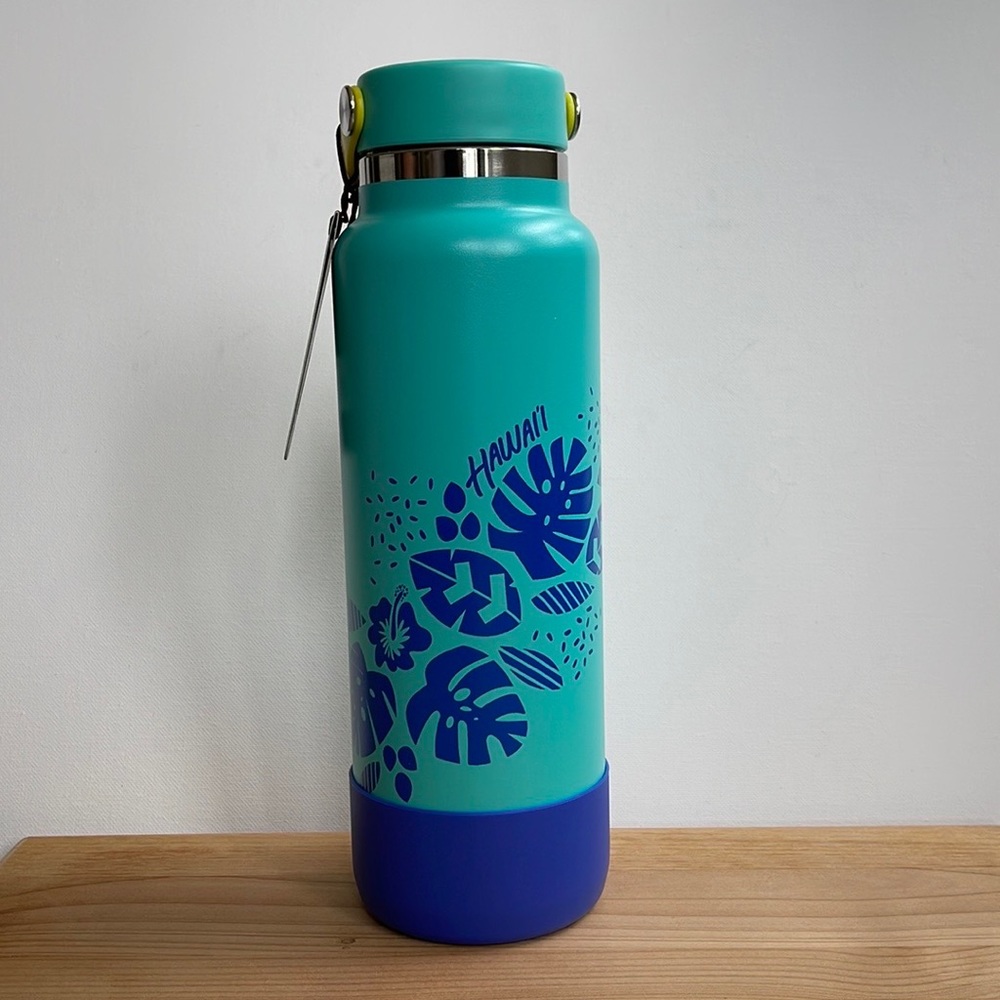 Hydro Flask Limited Edition Hawaii 40oz Wide Mouth Bottle Mint Green Blue NEW